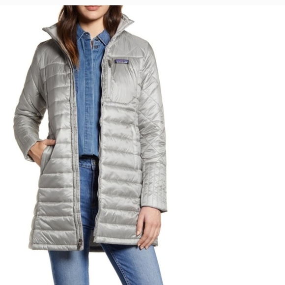 Patagonia Women's Silver Long Puffer Coat - Picture 5 of 9